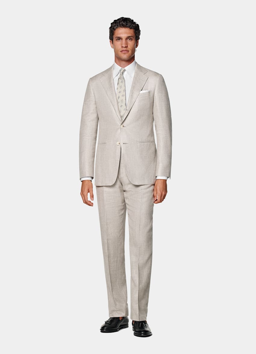 Costume Havana coupe Tailored taupe clair