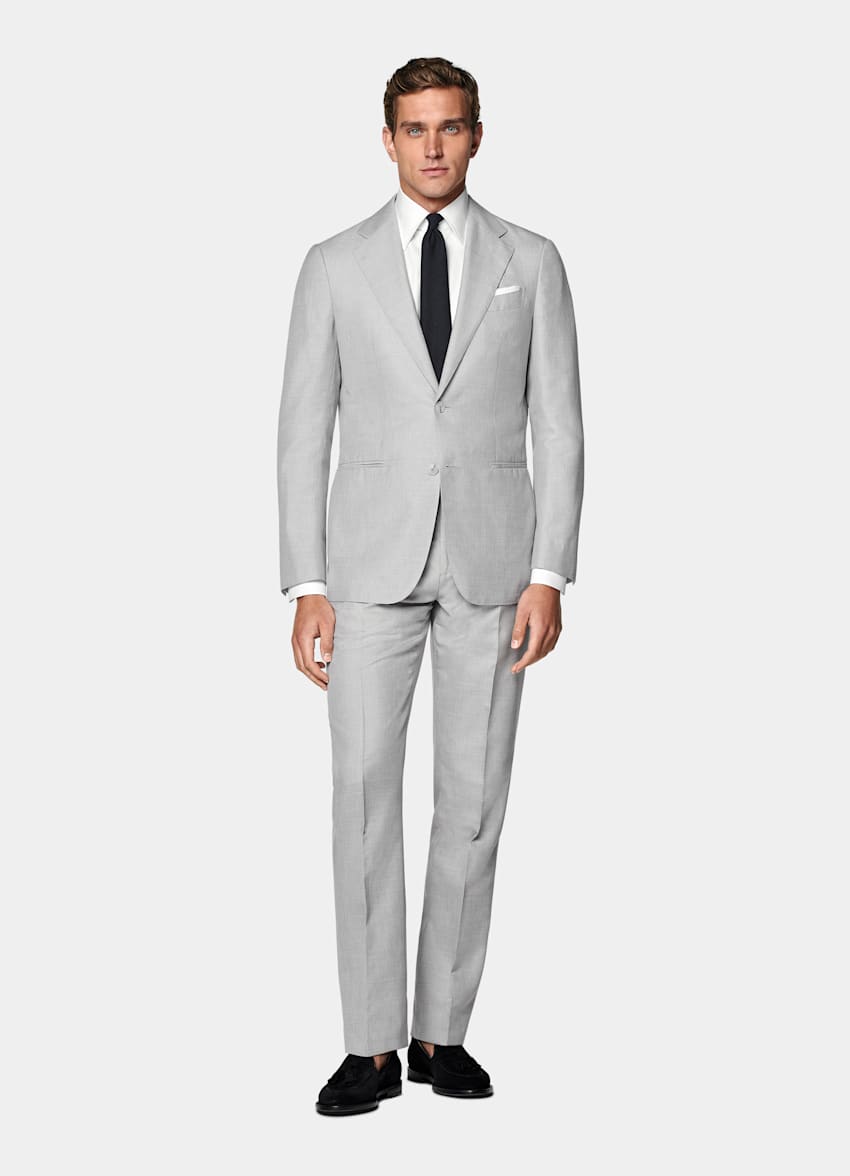 Light Grey Tailored Fit Havana Suit