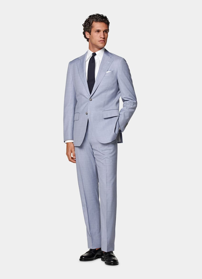 Light Blue Perennial Tailored Fit Havana Suit