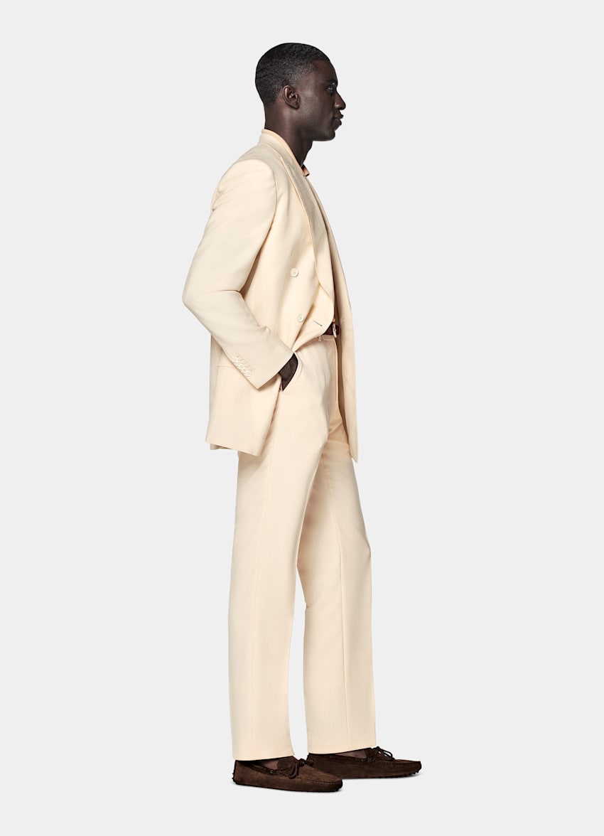 Light Yellow Tailored Fit Milano Suit