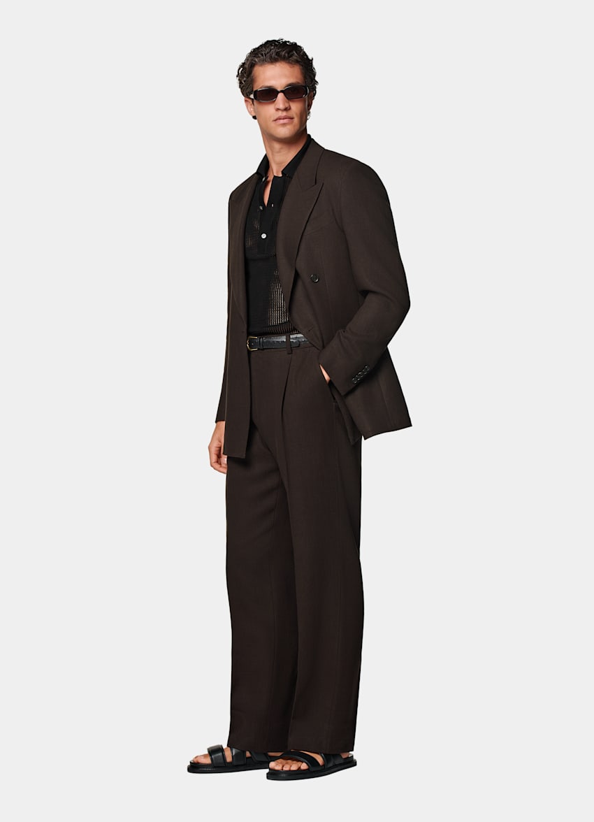 Mid Brown Tailored Fit Milano Suit