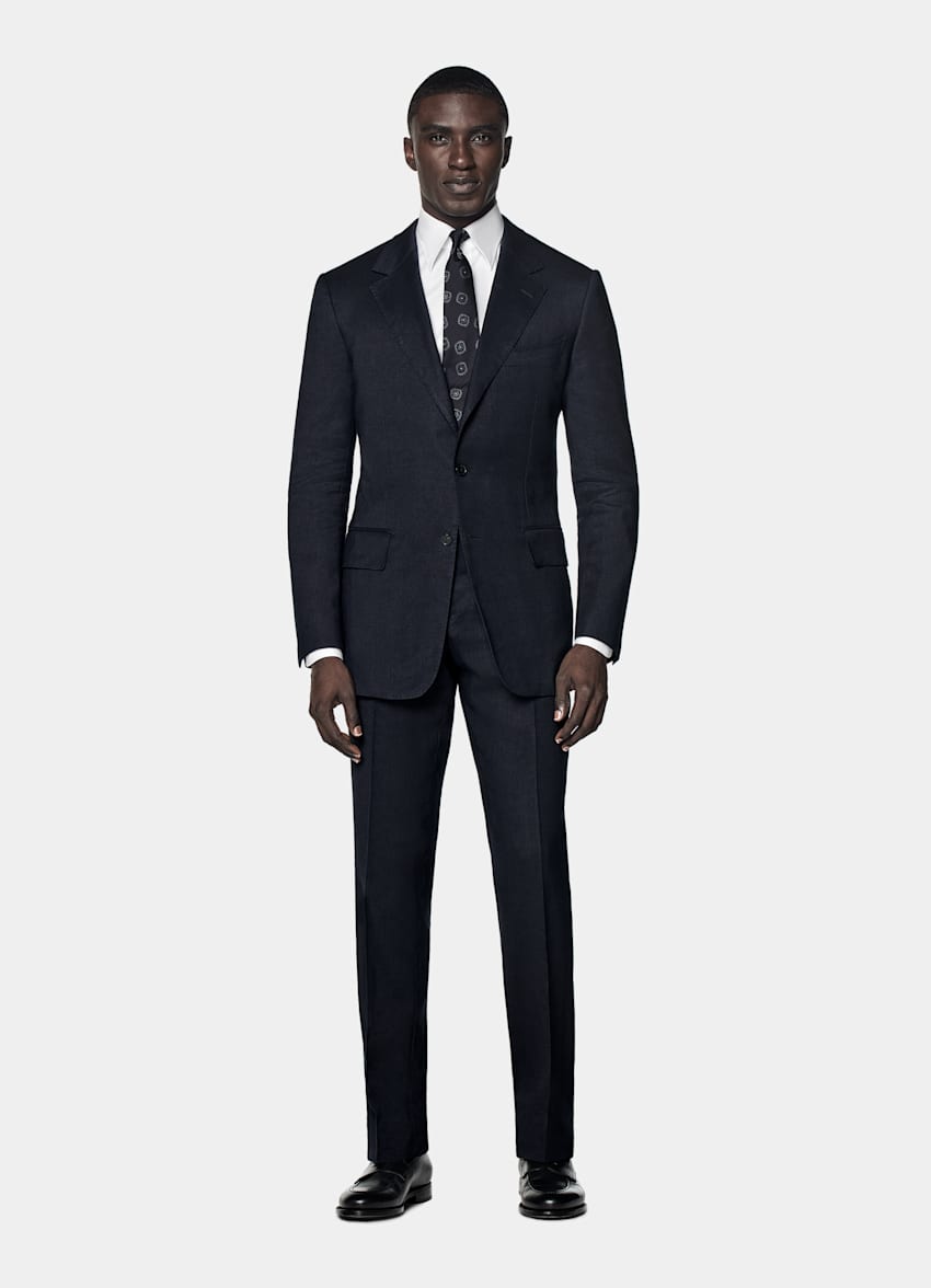 Navy Tailored Fit Milano Suit