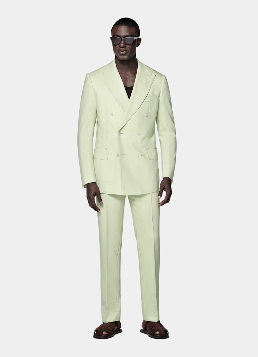Light Green Tailored Fit Milano Suit
