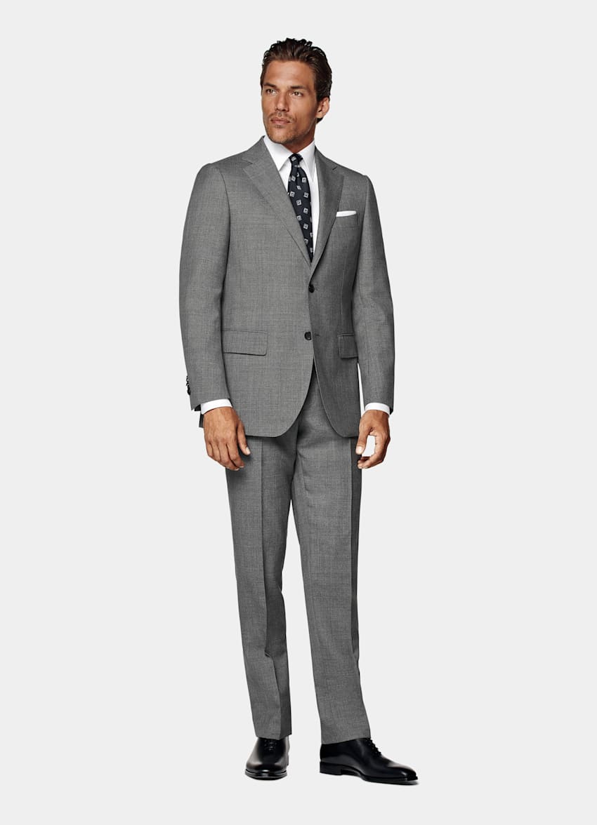Traje Perennial Lazio gris intermedio corte Tailored