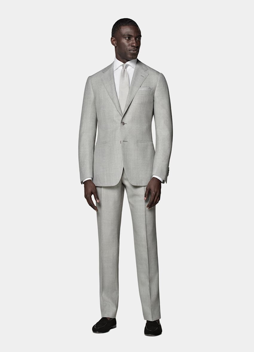 Light Grey Perennial Tailored Fit Havana Suit