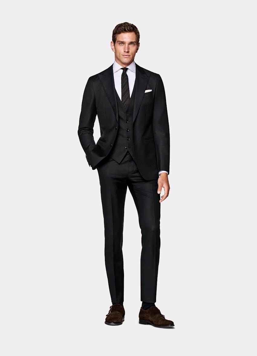 Navy Perennial Three-Piece Tailored Fit Havana Suit