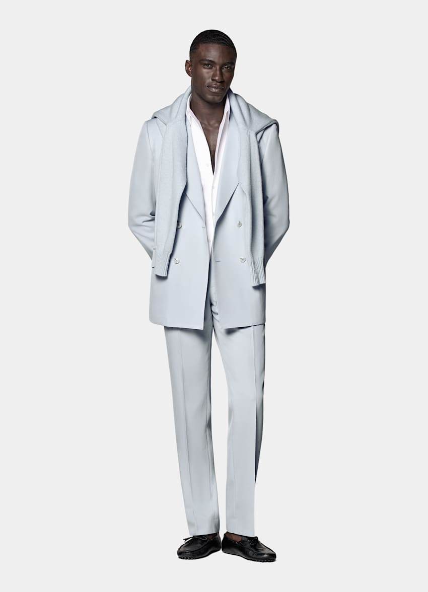 Traje Milano azul claro corte Tailored
