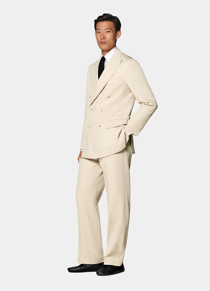 Sand Tailored Fit Milano Suit