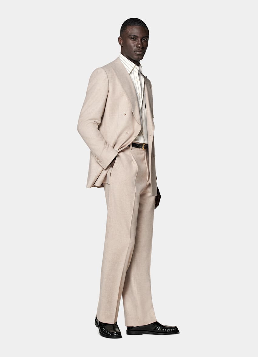 Sand Tailored Fit Milano Suit