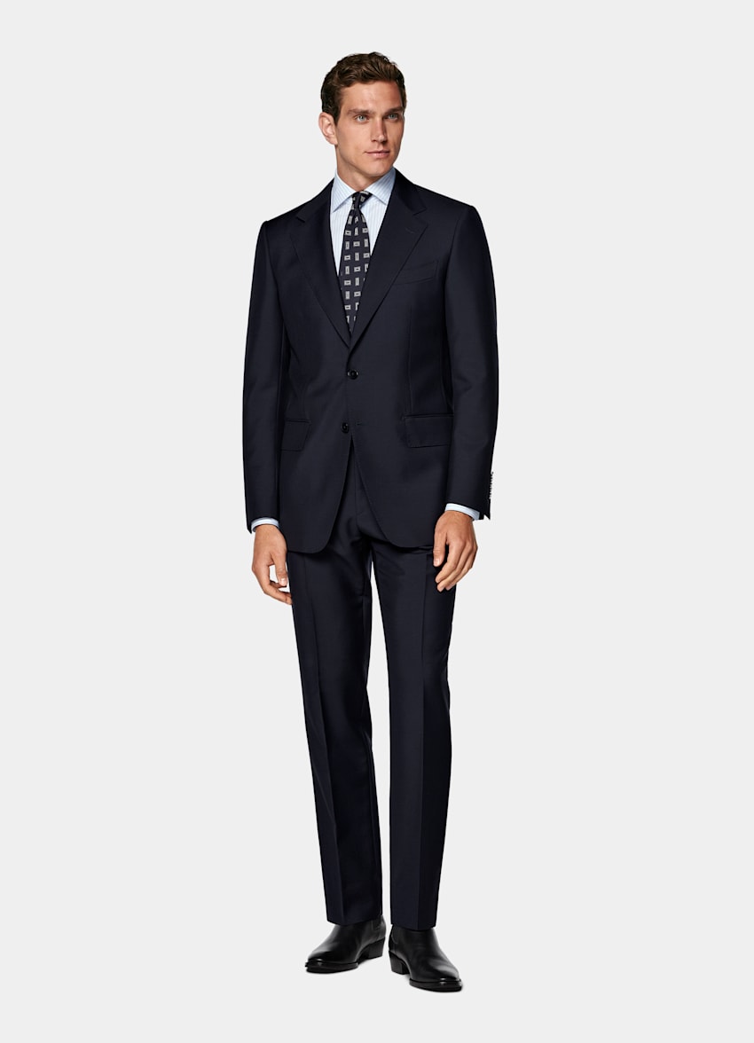 Navy Tailored Fit Milano Suit