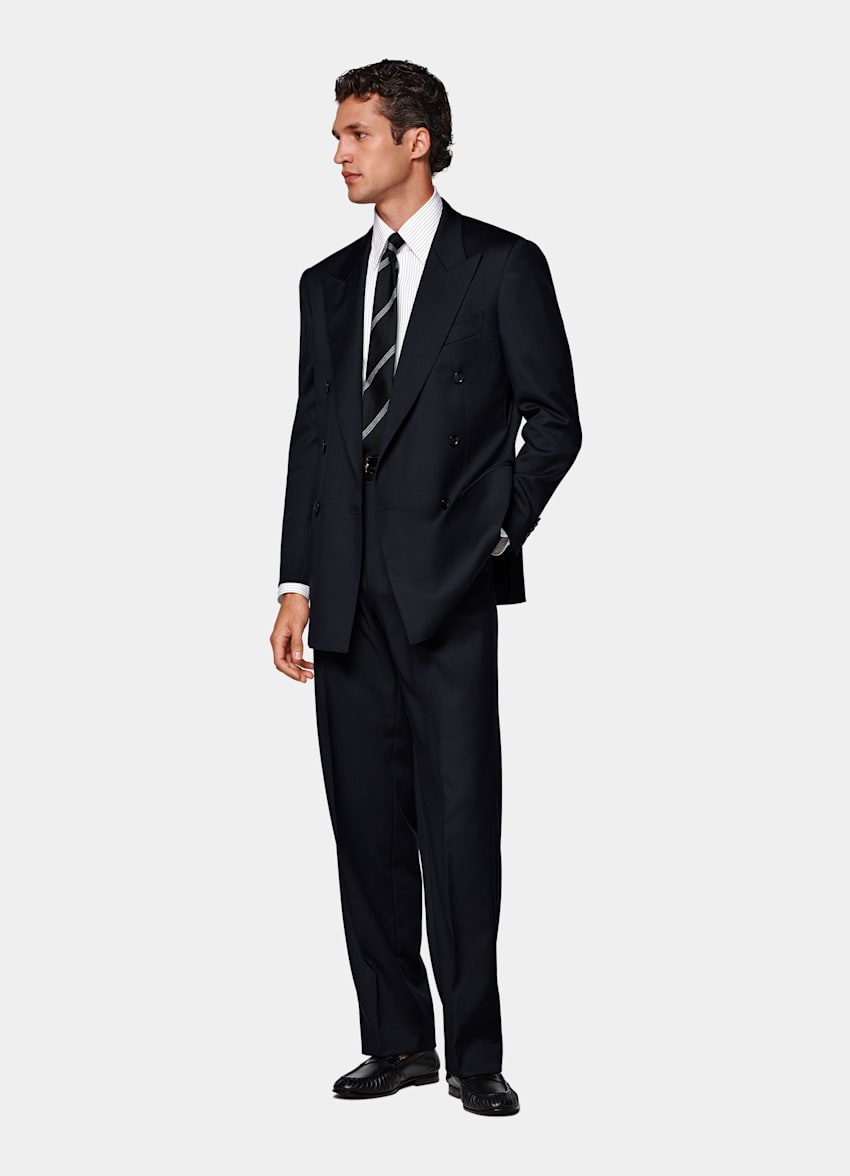 Navy Relaxed Fit Roma Suit