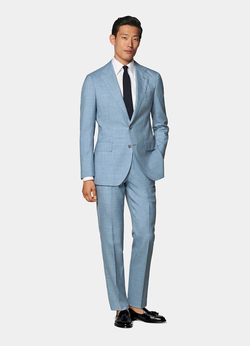 Light Blue Perennial Tailored Fit Havana Suit