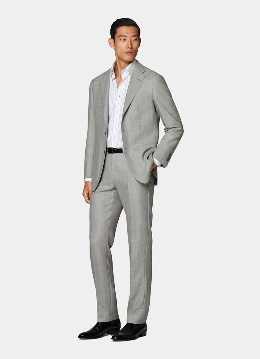 Light Grey Perennial Tailored Fit Havana Suit