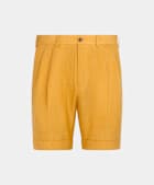 SUITSUPPLY Pur lin - Rogna, Italie Short Slim Leg jaune