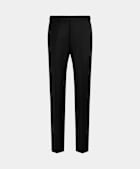 SUITSUPPLY All Season Pure S110's Wool by Vitale Barberis Canonico, Italy Black Slim Leg Straight Tuxedo Trousers