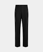 SUITSUPPLY Verano Tencel, lino y algod&oacute;n de Di Sondrio, Italia Pantalones negros Wide Leg Straight