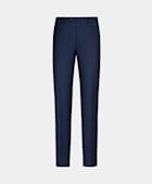 SUITSUPPLY All Season Pure Wool by Vitale Barberis Canonico, Italy Blue Bird's Eye Slim Leg Straight Suit Trousers