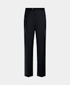 SUITSUPPLY All Season Pure S110's Wool by Vitale Barberis Canonico, Italy Navy Wide Leg Straight Suit Trousers