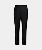SUITSUPPLY Pure S110's Wool by Vitale Barberis Canonico, Italy  Black Slim Leg Straight Suit Pants