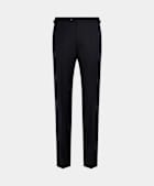 SUITSUPPLY Winter Pure S120's Wool Flannel by Vitale Barberis Canonico, Italy  Navy Slim Leg Straight Pants