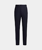 SUITSUPPLY All Season Wrinkle-Free Wool by Vitale Barberis Canonico, Italy Navy Slim Leg Tapered Suit Trousers