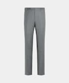 SUITSUPPLY Winter Pure S120's Wool Flannel by Vitale Barberis Canonico, Italy Mid Grey Straight Leg Suit Trousers