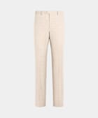 SUITSUPPLY All season Lana 4-ply no stiro - Rogna, Italia Pantaloni da abito color sabbia straight leg