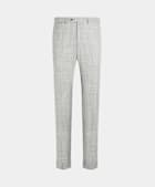 SUITSUPPLY All Season Pure S120's Tropical Wool by Vitale Barberis Canonico, Italy Light Grey Slim Leg Tapered Suit Trousers