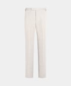 SUITSUPPLY Summer Linen Cotton by Di Sondrio, Italy Light Taupe Straight Leg Suit Trousers