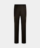 SUITSUPPLY Invierno Franela de pura lana S120s de Vitale Barberis Canonico, Italia Pantalón de traje straight leg marrón oscuro