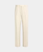 SUITSUPPLY Sommer Reines Leinen von Libeco, Belgien Sandfarbene Anzughose Wide Leg Straight