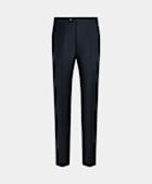 SUITSUPPLY All Season Pure S130's Wool by Reda, Italy Navy Bird's Eye Slim Leg Straight Suit Trousers