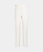 SUITSUPPLY Summer Pure Cotton by E.Thomas, Italy Off-White Straight Leg Chinos