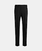 SUITSUPPLY All season Lana 4-ply no stiro - Rogna, Italia Pantaloni da abito neri slim leg tapered