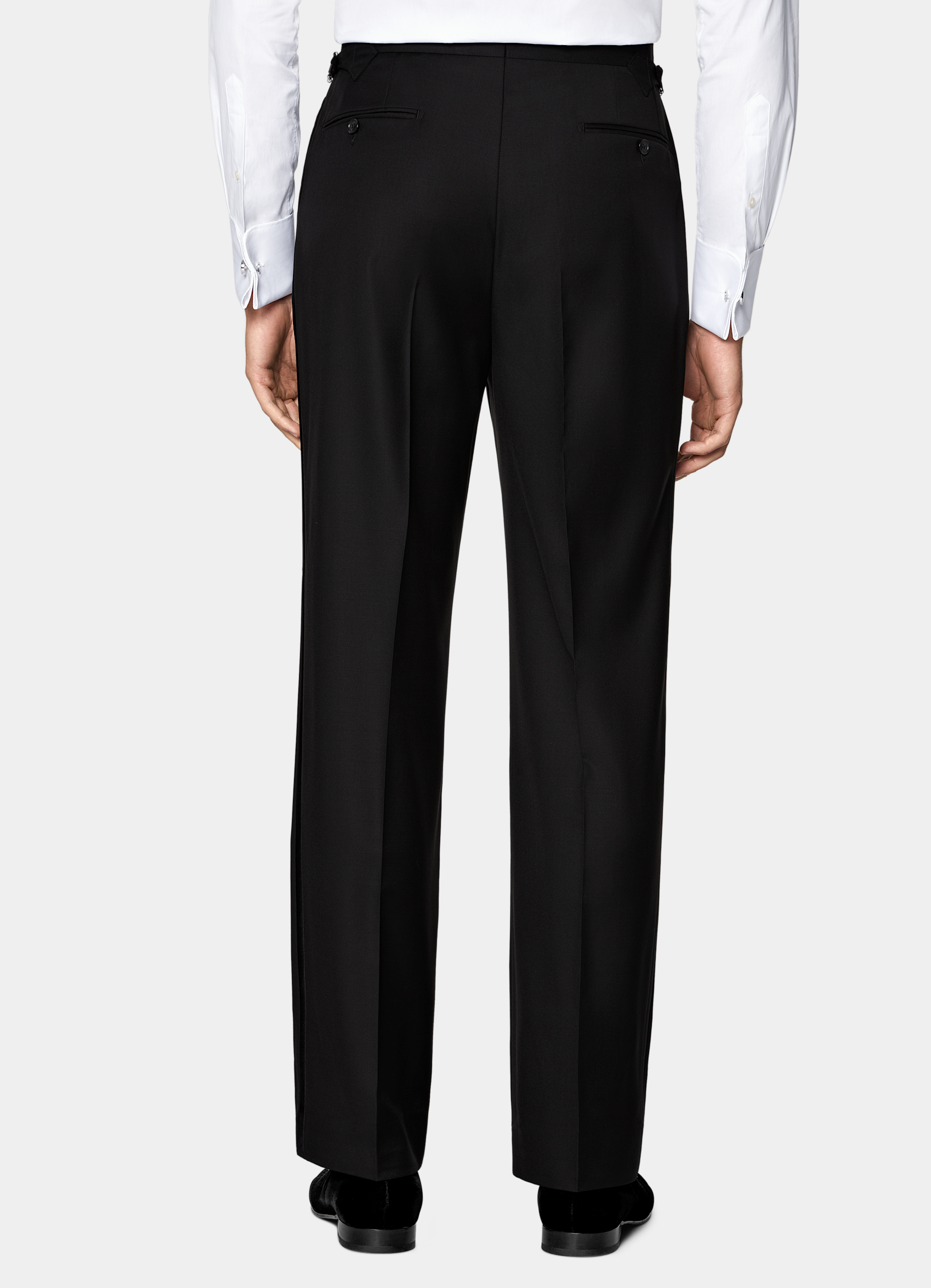 SUITSUPPLY All Season Pure S110's Wool by Vitale Barberis Canonico, Italy Black Tailored Fit Havana Tuxedo