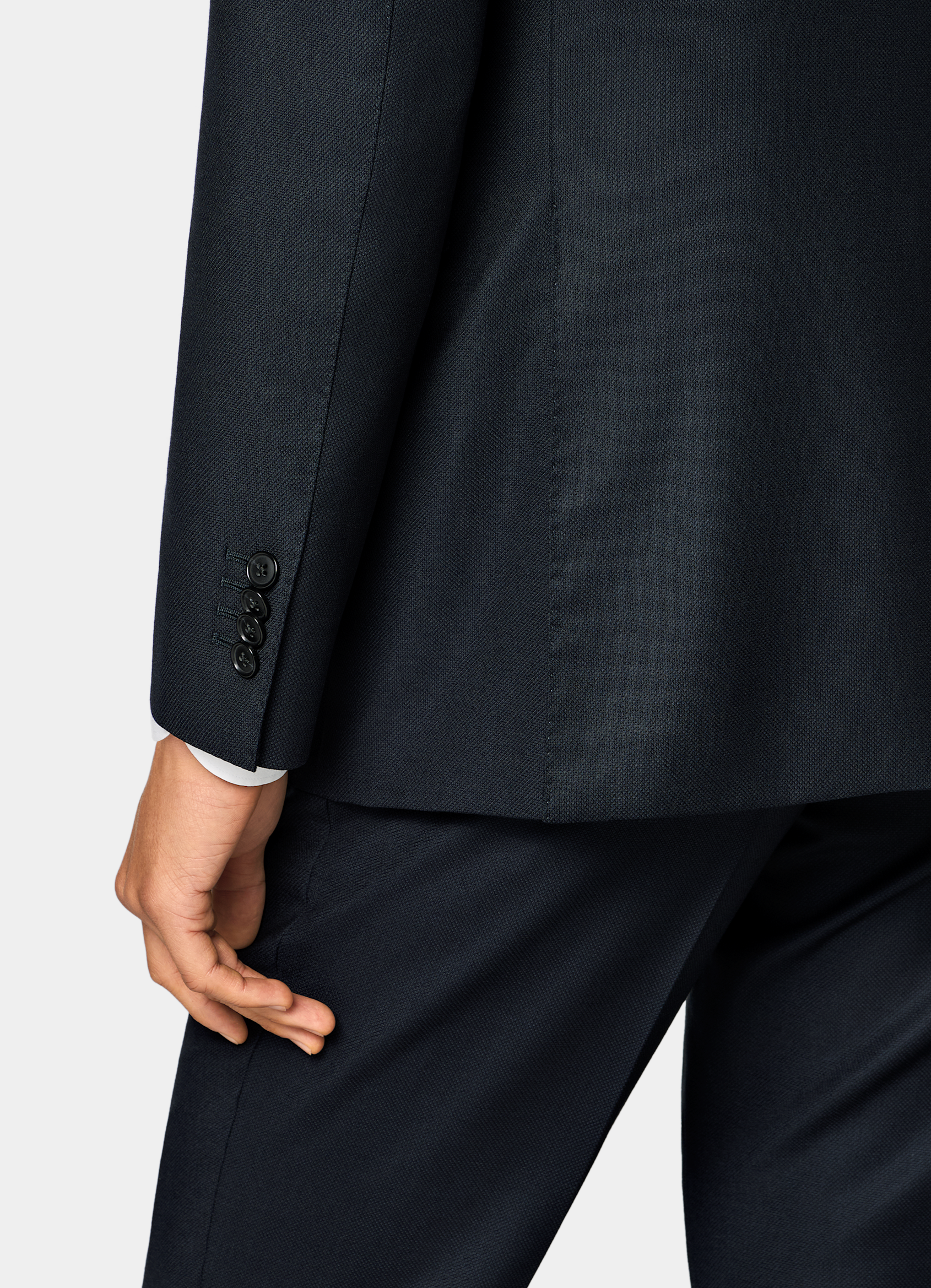 SUITSUPPLY All Season Pure S130's Wool by Reda, Italy Navy Tailored Fit Havana Suit