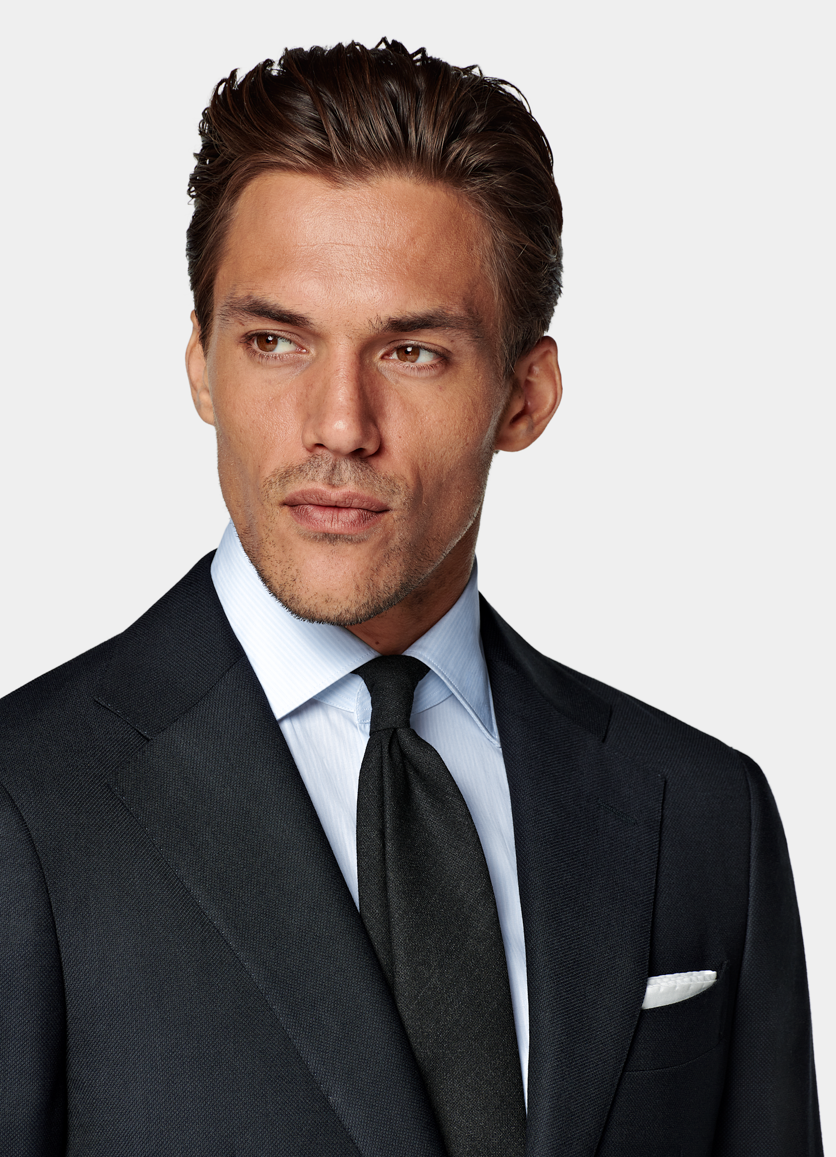SUITSUPPLY All Season Pure S130's Wool by Reda, Italy Navy Tailored Fit Havana Suit