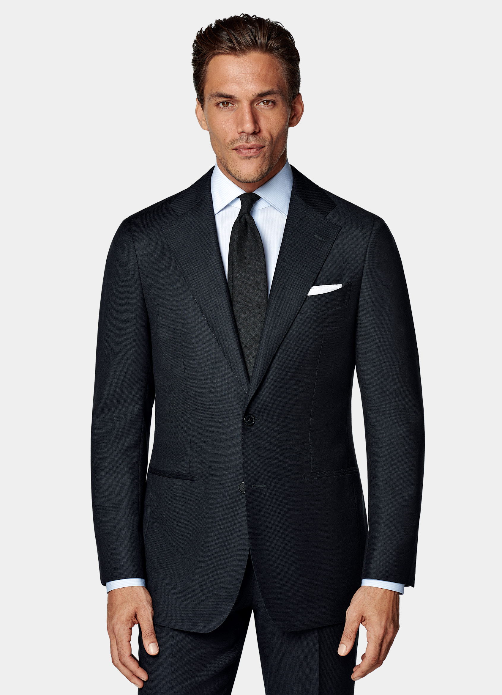 SUITSUPPLY All Season Pure S130's Wool by Reda, Italy Navy Tailored Fit Havana Suit