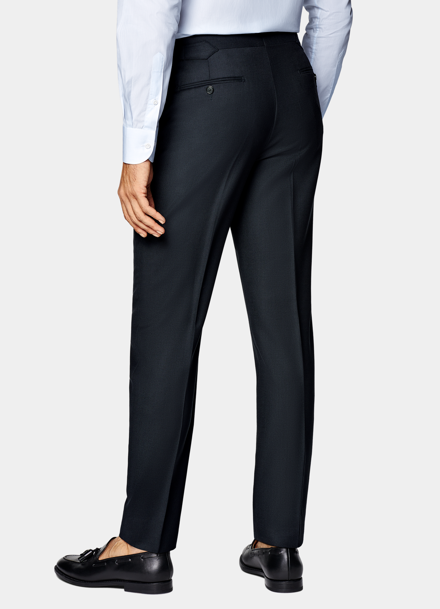 SUITSUPPLY All Season Pure S130's Wool by Reda, Italy Navy Tailored Fit Havana Suit