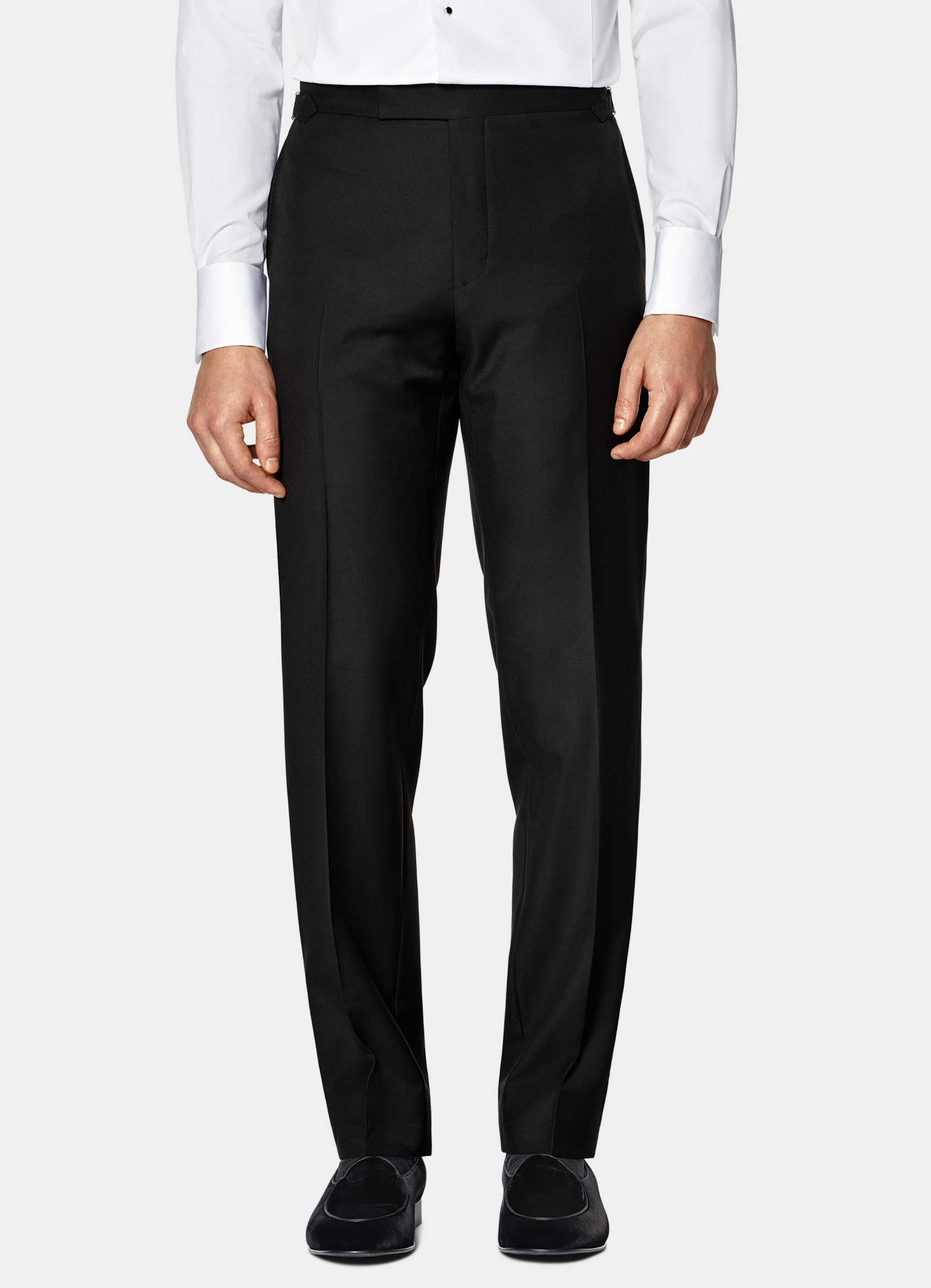 SUITSUPPLY All Season Pure S110's Wool by Vitale Barberis Canonico, Italy Black Tailored Fit Havana Tuxedo