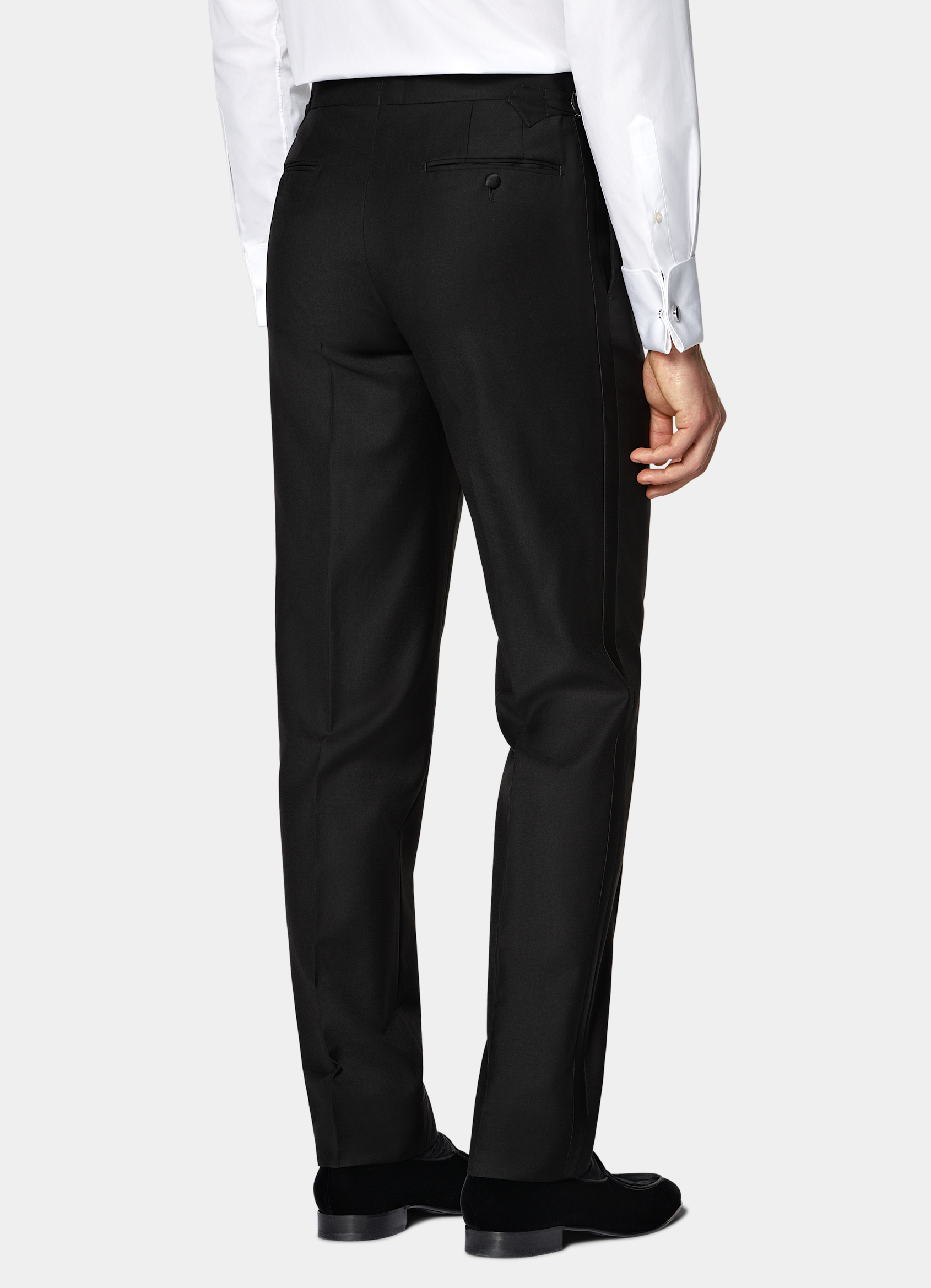 SUITSUPPLY All Season Pure S110's Wool by Vitale Barberis Canonico, Italy Black Tailored Fit Havana Tuxedo