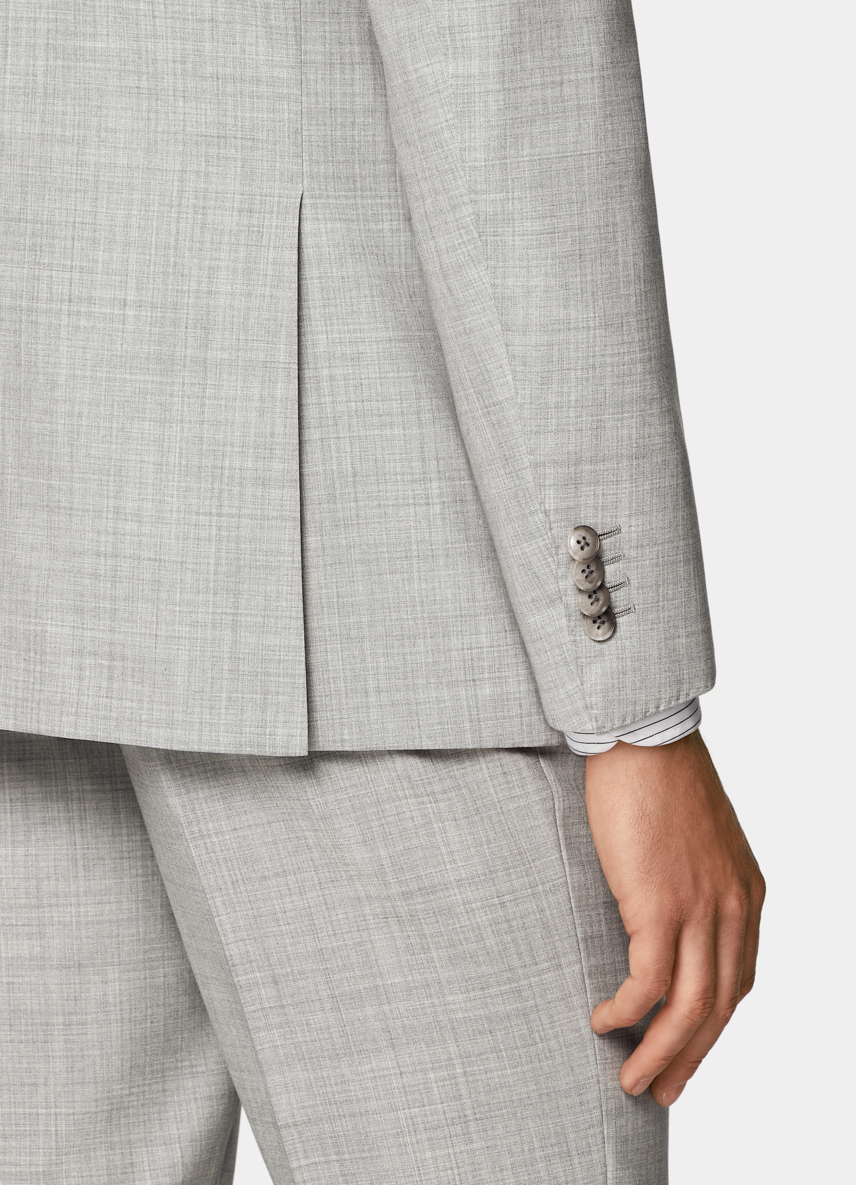 SUITSUPPLY All season Pure laine tropicale S120's par Vitale Barberis Canonico, Italie Costume Perennial Havana coupe Tailored gris clair