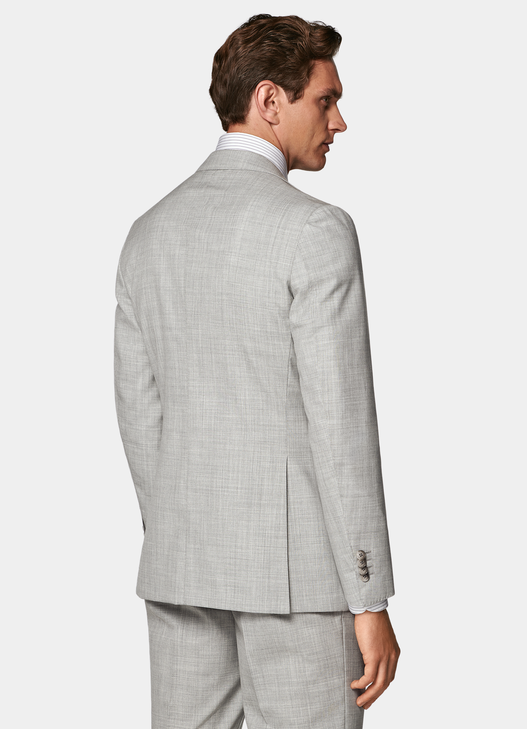 SUITSUPPLY All season Pure laine tropicale S120's par Vitale Barberis Canonico, Italie Costume Perennial Havana coupe Tailored gris clair