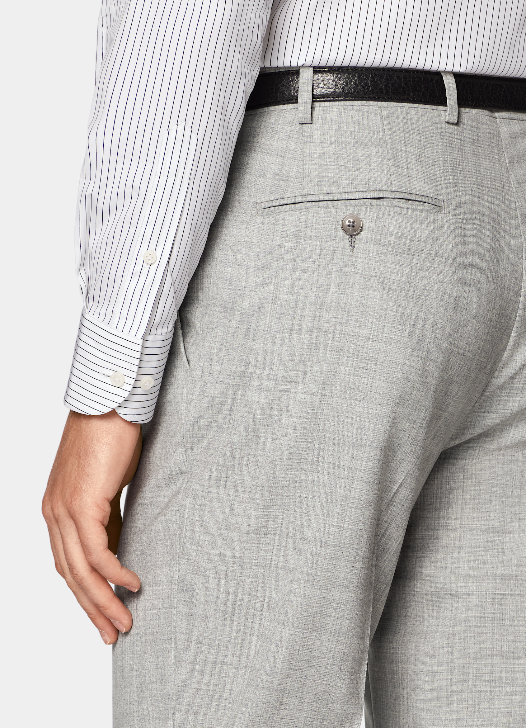 SUITSUPPLY All season Pure laine tropicale S120's par Vitale Barberis Canonico, Italie Costume Perennial Havana coupe Tailored gris clair
