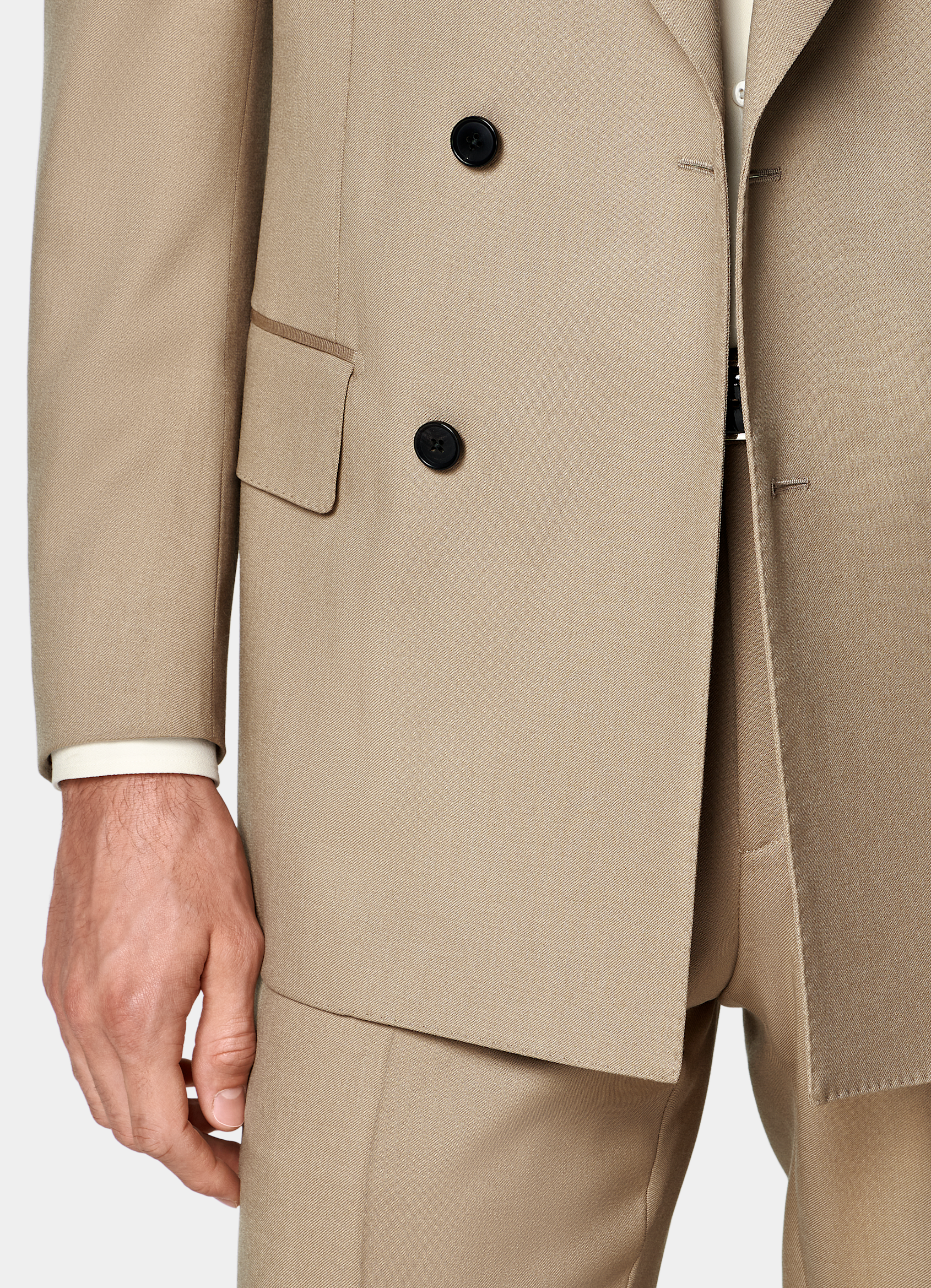 SUITSUPPLY All season Laine et mohair par Vitale Barberis Canonico, Italie Costume Milano coupe Tailored marron moyen