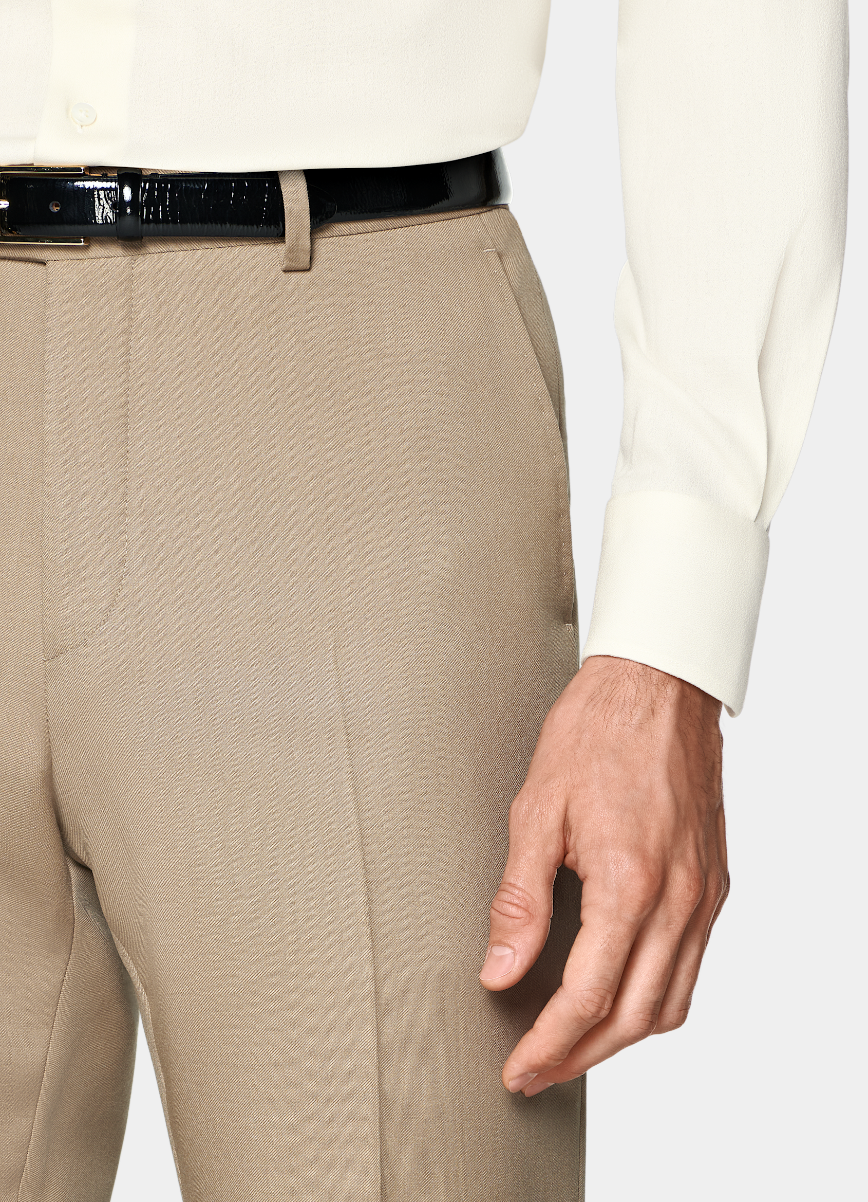 SUITSUPPLY All season Laine et mohair par Vitale Barberis Canonico, Italie Costume Milano coupe Tailored marron moyen