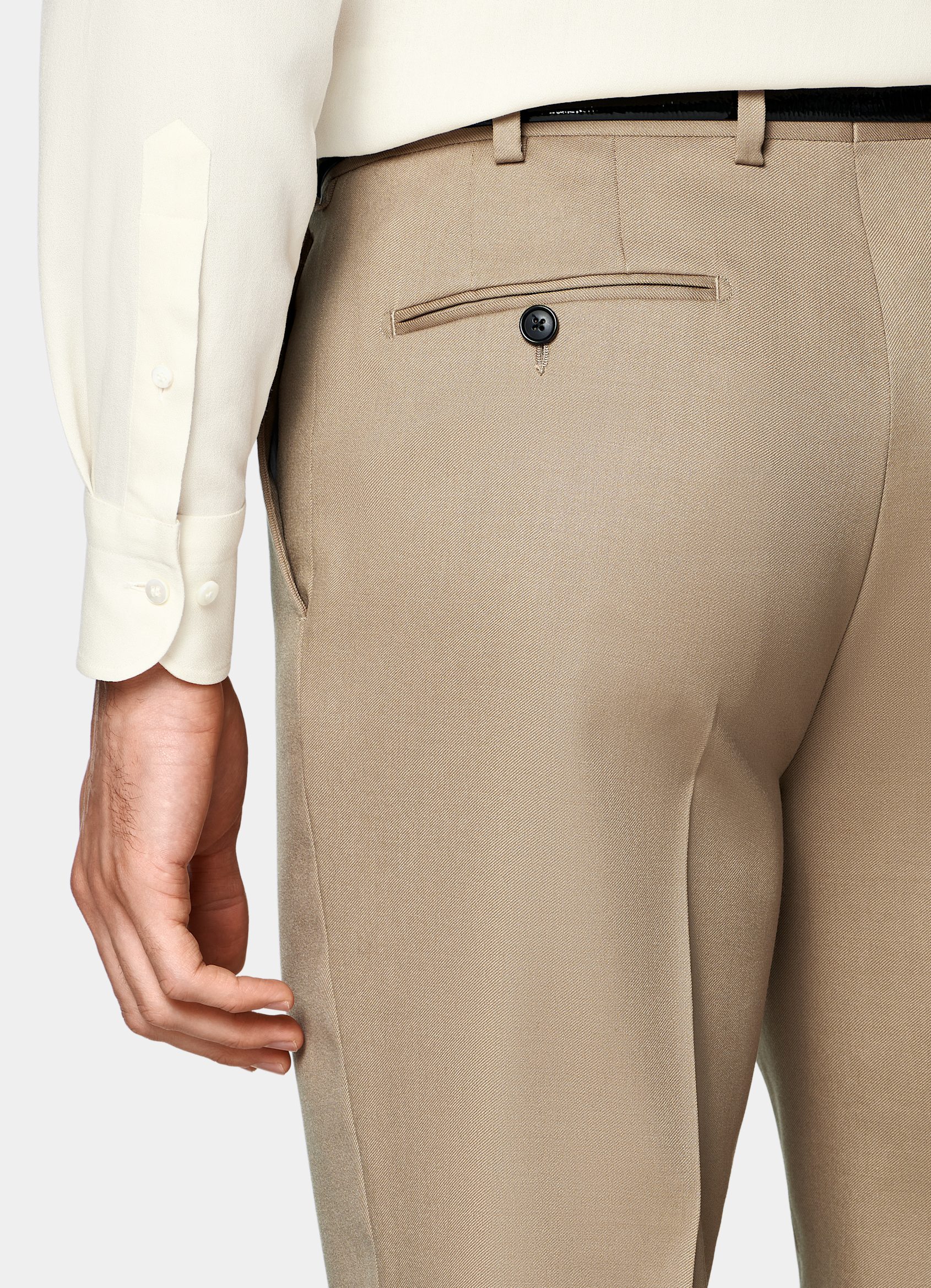 SUITSUPPLY All season Laine et mohair par Vitale Barberis Canonico, Italie Costume Milano coupe Tailored marron moyen