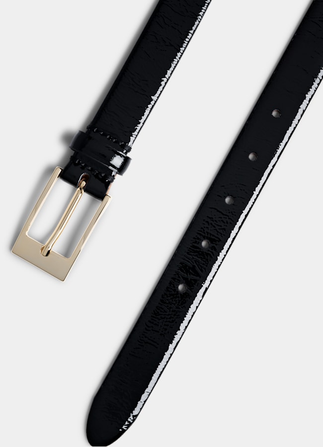 SUITSUPPLY Italienisches Rindsleder Gürtel schwarz