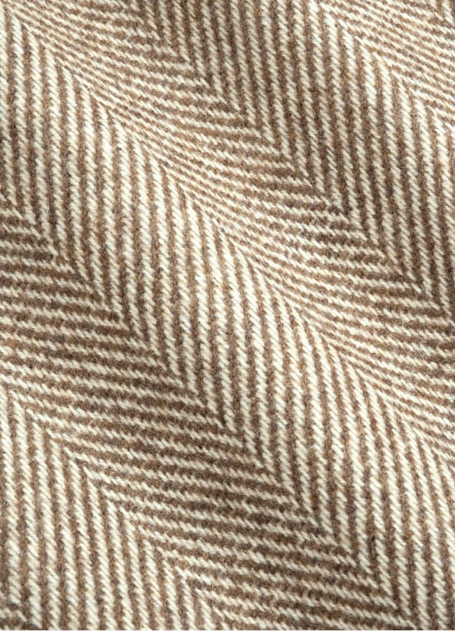 SUITSUPPLY Wolle Kaschmir von E.Thomas, Italien Grüner Mantel im Fischgrätmuster