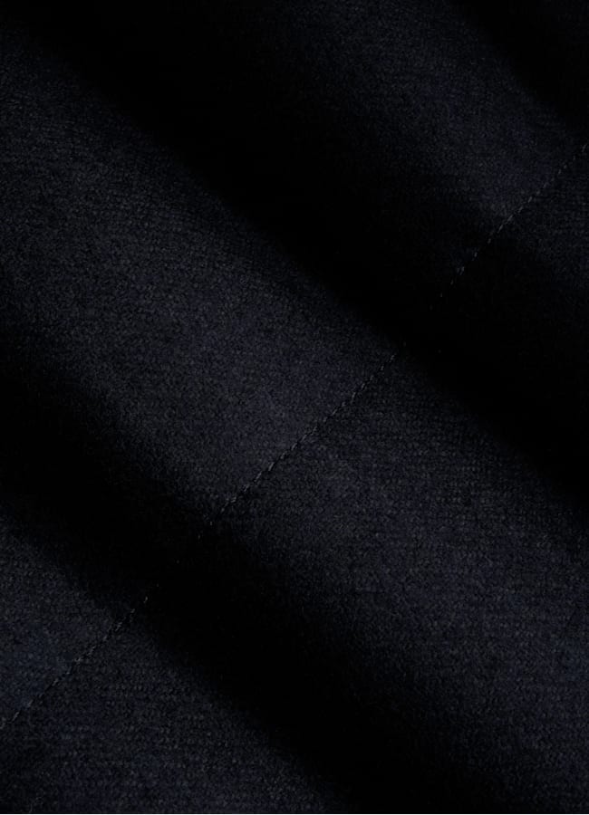 SUITSUPPLY Water-Repellent Wool by Vitale Barberis Canonico, Italy Navy Long Down Jacket